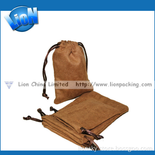 Bags and Pouches Drawstring Suede Pouches (L-082)